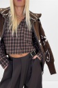 camicia crop flanellata sarah